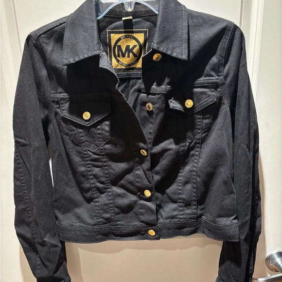 Michael Kors Black Denim Jacket - Picture 1 of 1